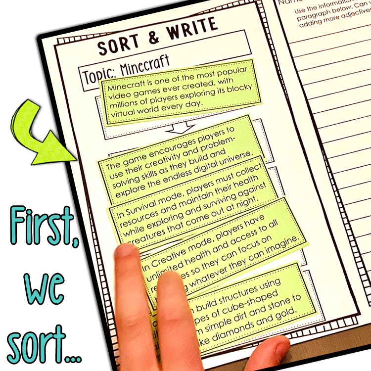 MAIN IDEA Sort & Write