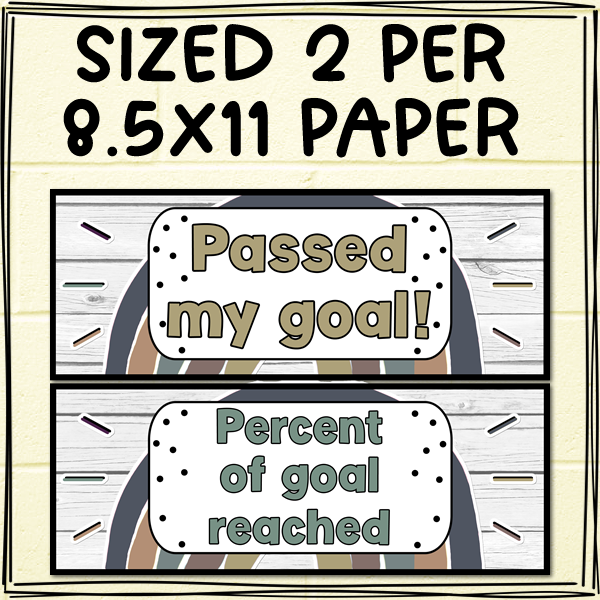 AR Goal Tracker Clip Charts - Muted Colors