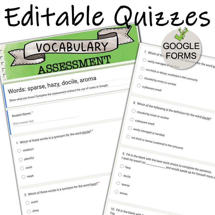 Vocabulary Word of the Day: Slides, Journal, Digital Quizzes