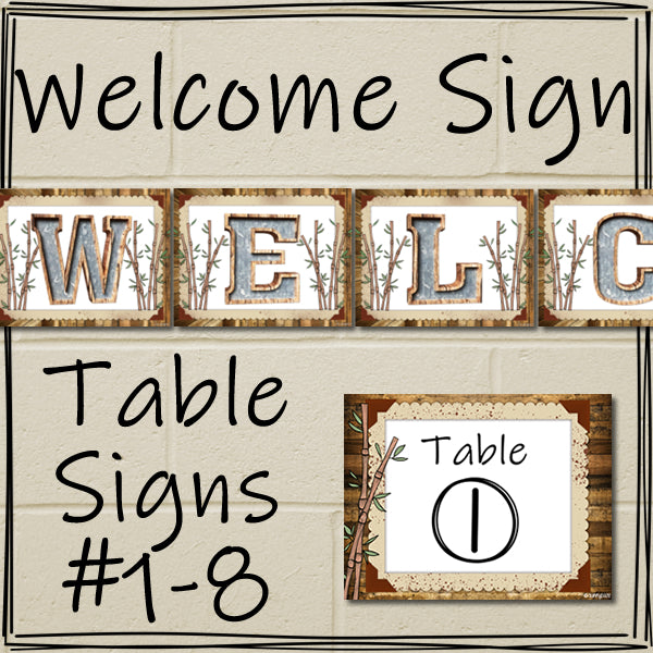 Classroom Decor Rustic Bamboo Theme