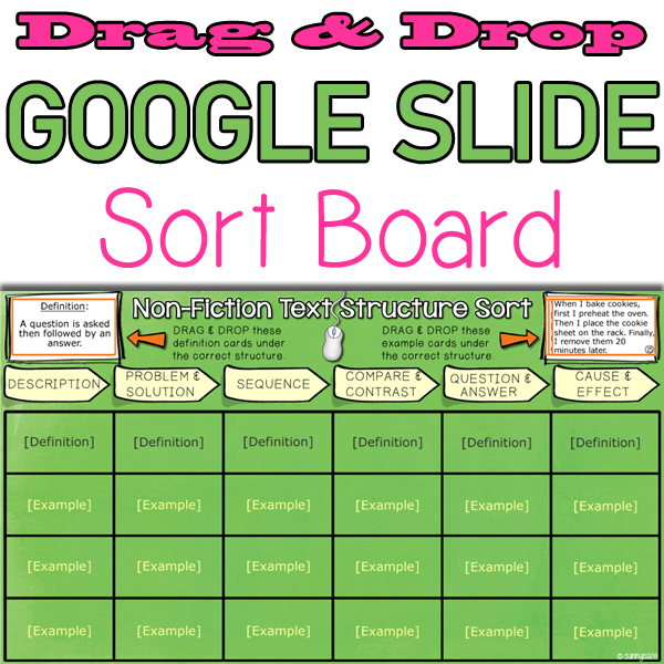Non-Fiction Text Structure Sort BIG BOARD (Print and Digital)
