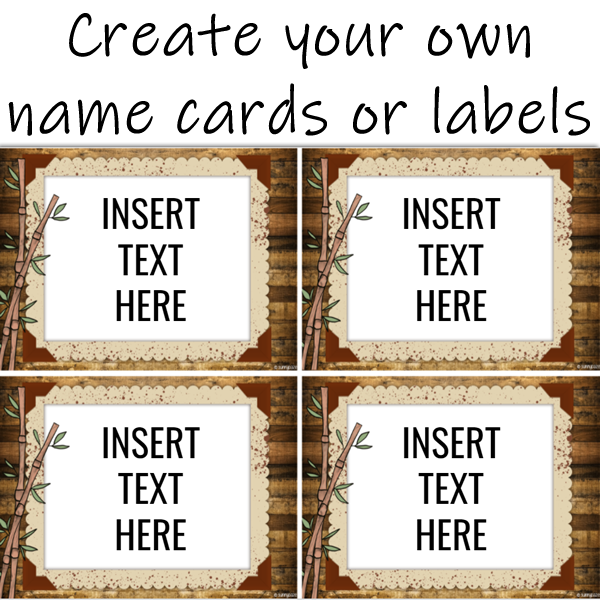 Classroom Decor Rustic Bamboo Theme