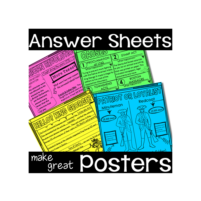 American Revolution Timeline, Presentation & Doodle Notes
