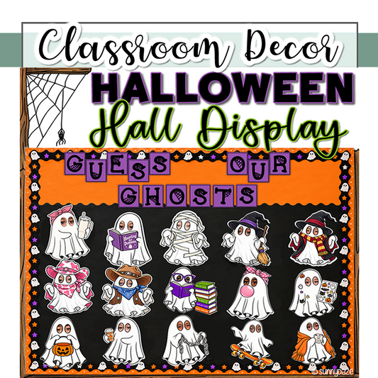 Halloween Bulletin Board | Guess Our Ghosts | Student Photo Hallway Display Craft