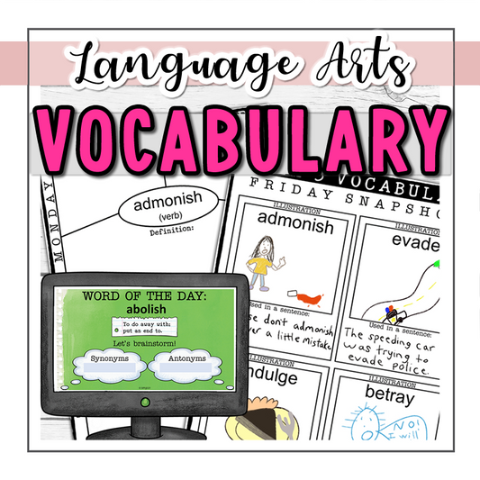 Vocabulary Word of the Day: Slides, Journal, Digital Quizzes