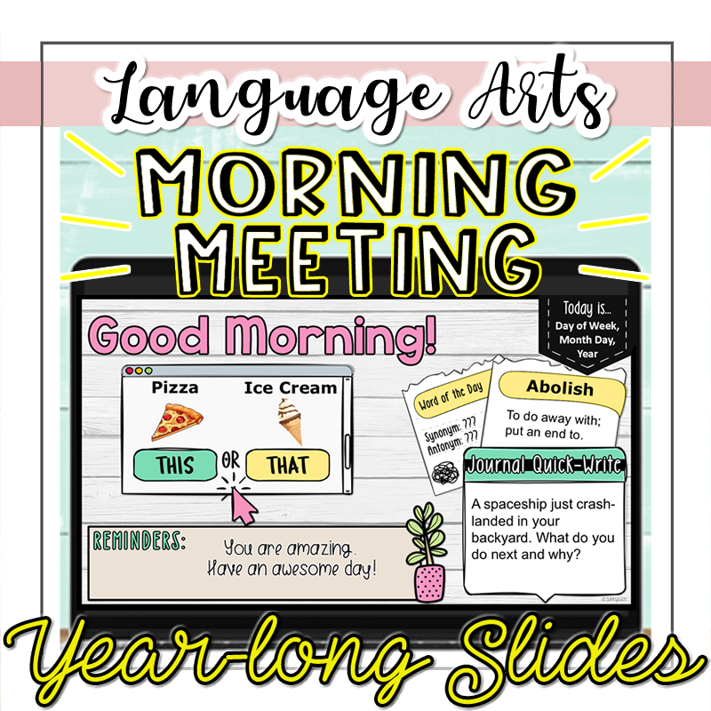 180+ Morning Meeting Slides | Daily Activities | 3rd, 4th, 5th Grade