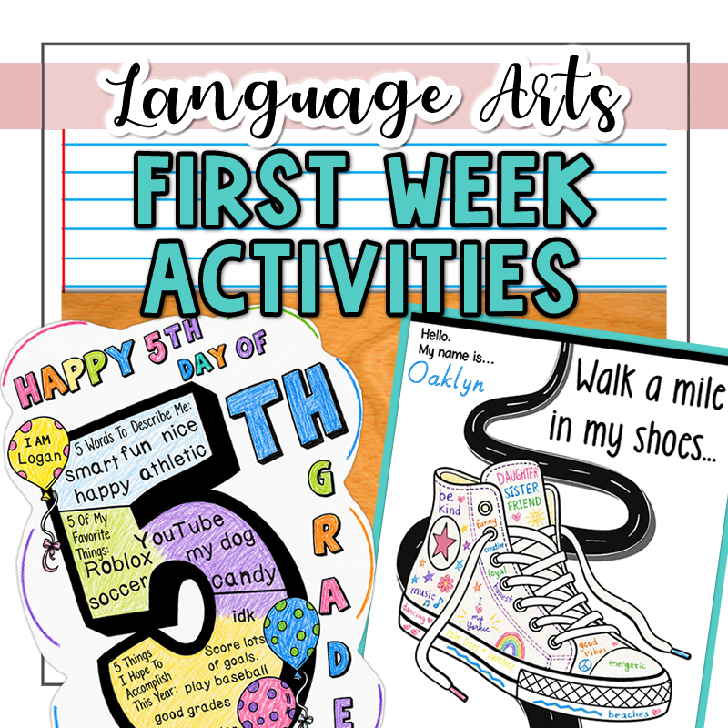 1st Week Back to School Activities | Icebreakers | All About Me | 3rd 4th 5th Grade