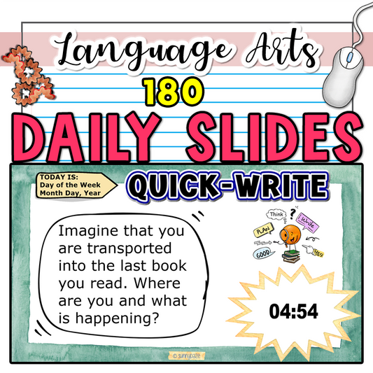 Daily Writing Slides | Quick-Write Journals | 3rd, 4th, 5th Grade