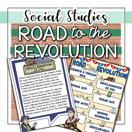 Causes of the American Revolution Posters & Timeline Activity