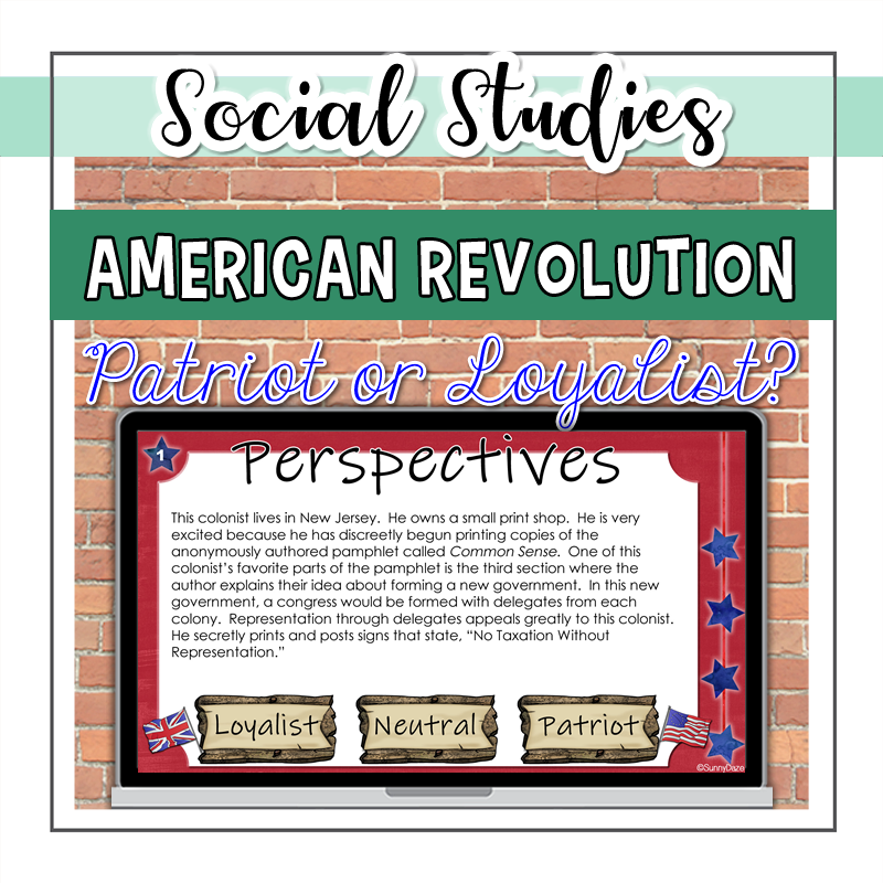 Patriot or Loyalist? American Revolution Perspectives