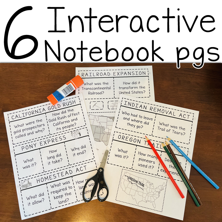 Westward Expansion Posters & Interactive Notebook