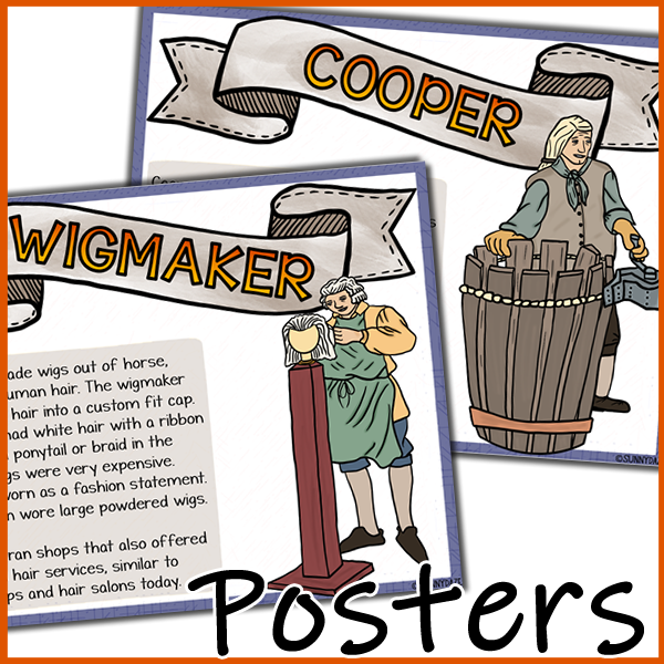 Colonial Jobs Posters & Activities