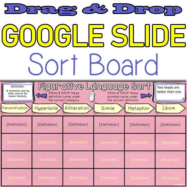 Figurative Language Sort BIG BOARD (Print and Digital)