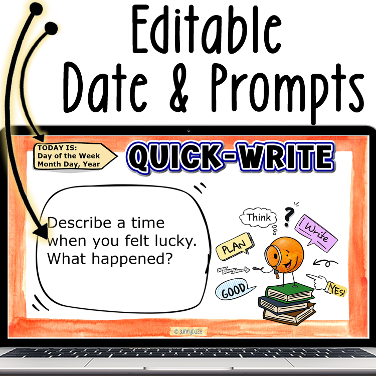 Daily Writing Slides | Quick-Write Journals | 3rd, 4th, 5th Grade