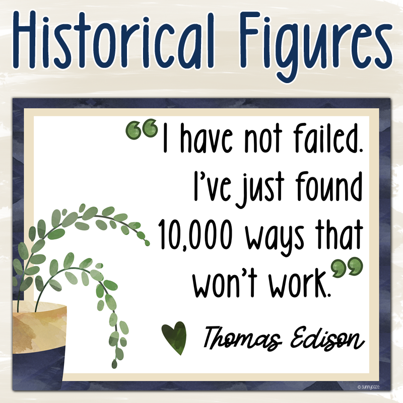 Motivational Quote Posters - Watercolor Plant Theme