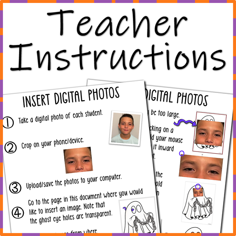 Halloween Bulletin Board | Guess Our Ghosts | Student Photo Hallway Display Craft