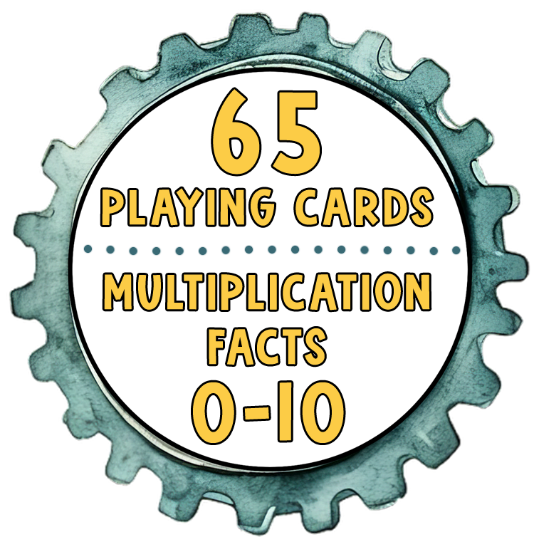 Multiplication Facts 0-10 Math Center Card Game - MathEmonSter Series - Set 1