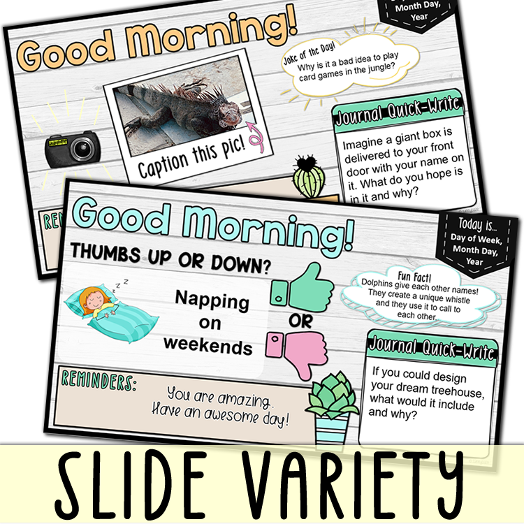 180+ Morning Meeting Slides | Daily Activities | 3rd, 4th, 5th Grade