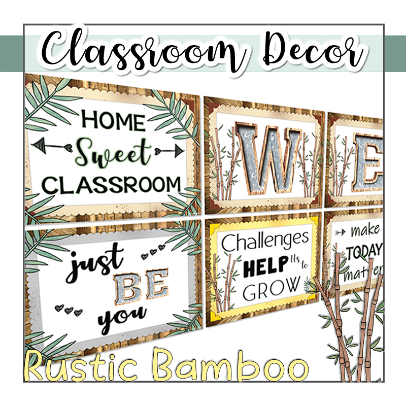 Classroom Decor Rustic Bamboo Theme