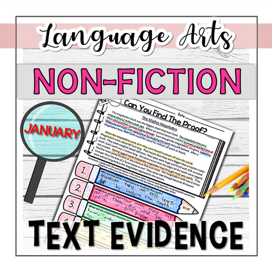 Text Evidence Non-Fiction JANUARY