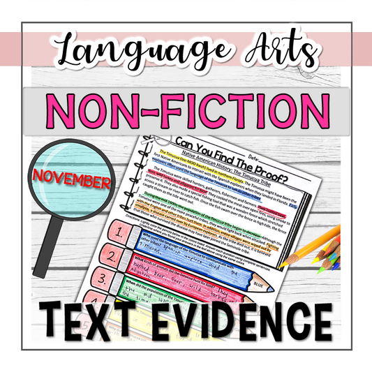 Text Evidence Non-Fiction NOVEMBER
