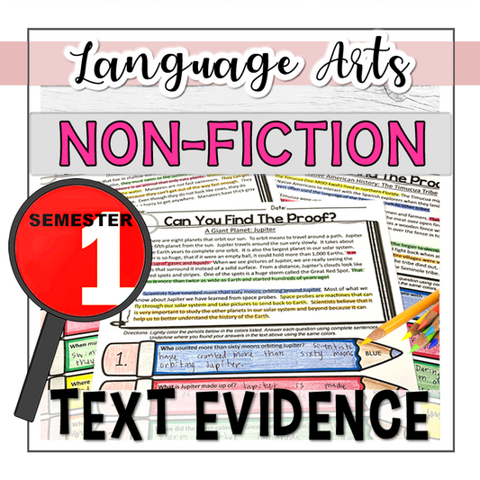 Text Evidence Non-Fiction SEMESTER 1 BUNDLE