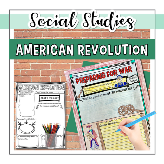 American Revolution Timeline, Presentation & Doodle Notes