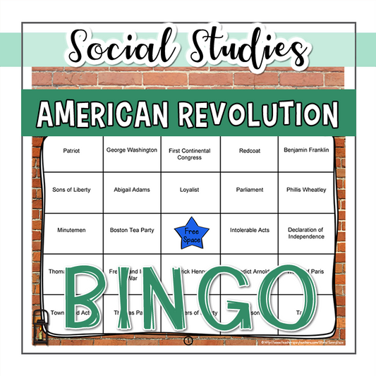American Revolution BINGO (Editable Text)