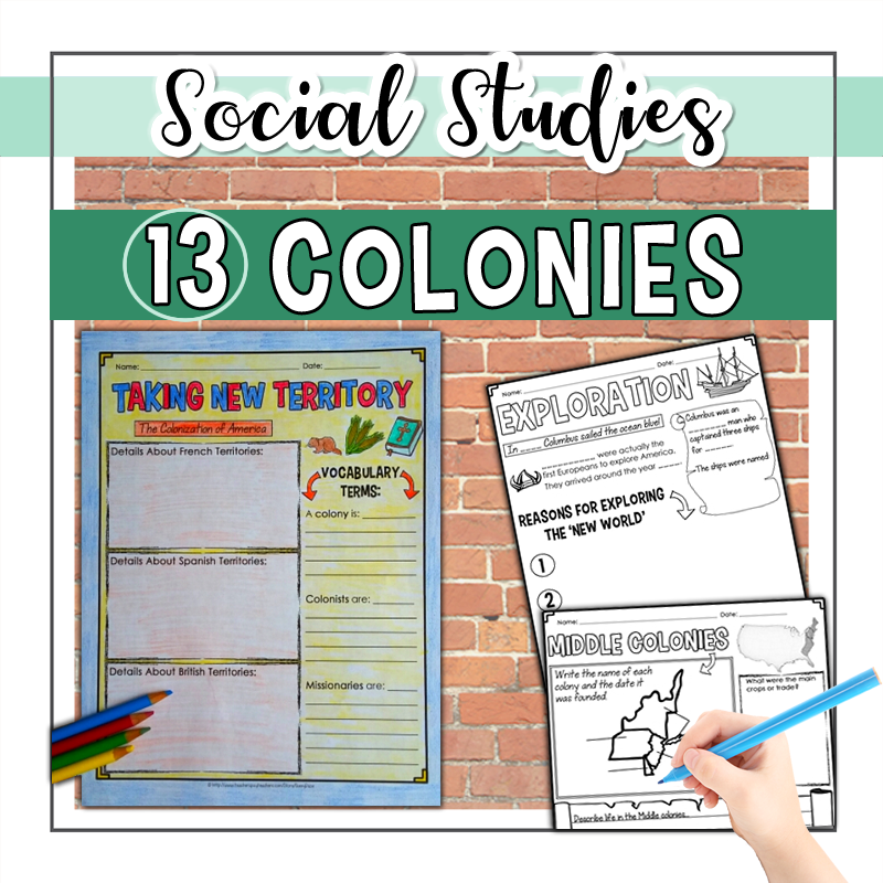 Original 13 Colonies PowerPoint & Guided Doodle Notes