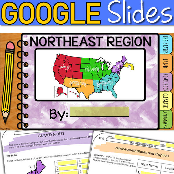 5 Regions of the Unites States BUNDLE (Print and Digital)